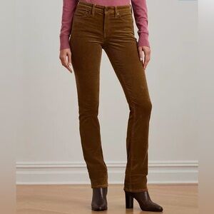 Lauren Ralph Lauren
Stretch Corduroy Mid-Rise Straight Pants Brown